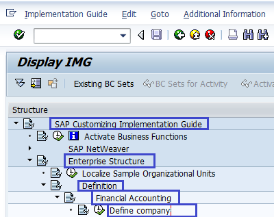 Define Company in SAP FICO Define Company in SAP - SAP Menu path