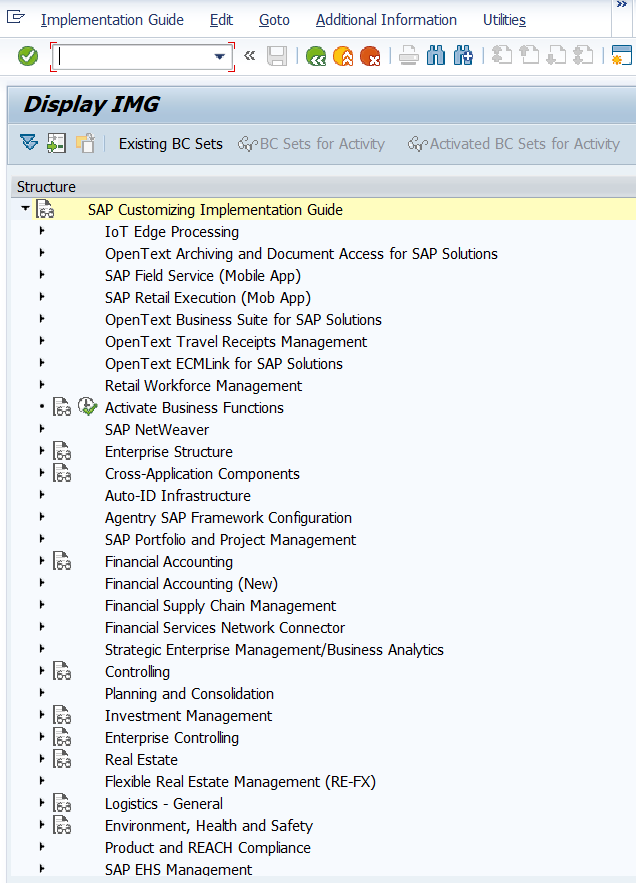 SAP SPRO - SAP Project Reference Object