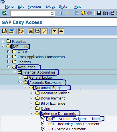 sap table with account assignment