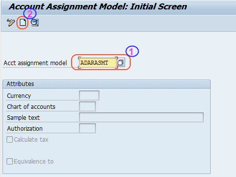 how to create account assignment model in sap fico