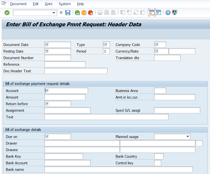 Bills of Exchange Payment Request in SAP