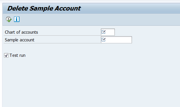 Delete sample account in SAP