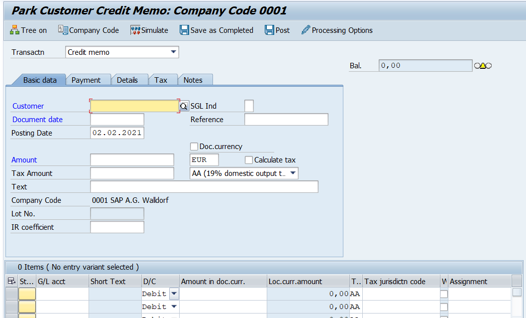 credit memoranda