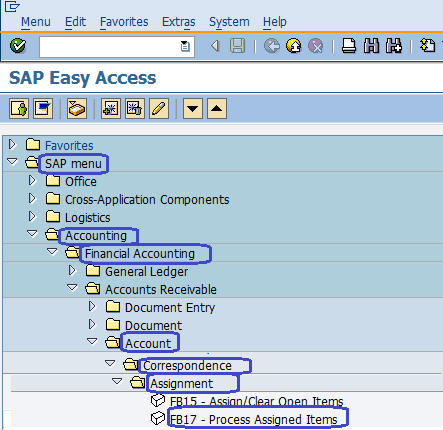Process Assignment of Open Items Process Assignment of Open Items