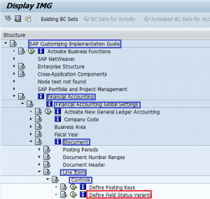 sap field status posting key