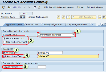 How To Create G L General Ledger Account Master Record In Sap