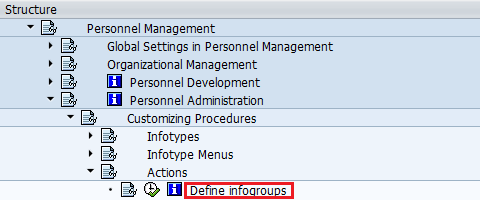 How to create Infogroups in SAP define infogroups