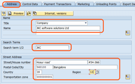 Create Customer master data by XD01 - SAP Training Tutorials