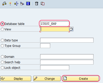 create database table