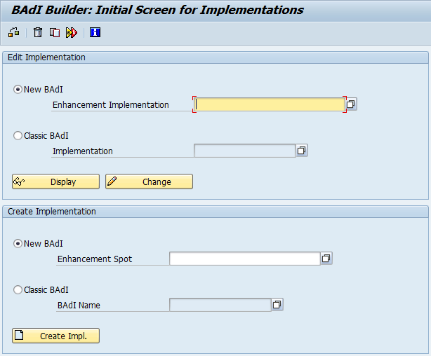 SAP BADI implementation