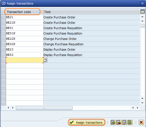How to create User Roles in SAP - Assign transactions