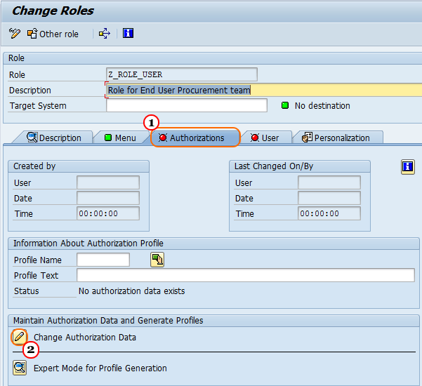 user roles assignment in sap