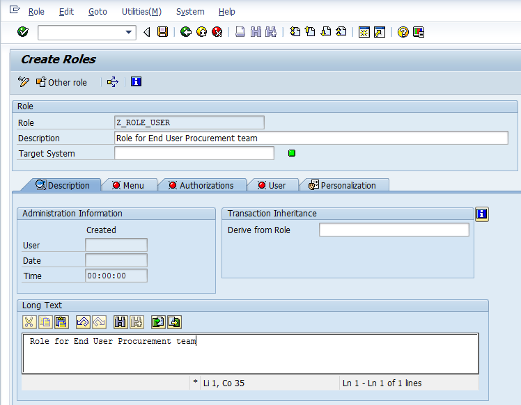 user roles assignment in sap