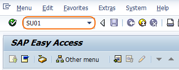 Transaction code SU01