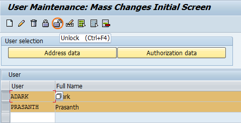User Mass Maintenance using SU10 - UnLock