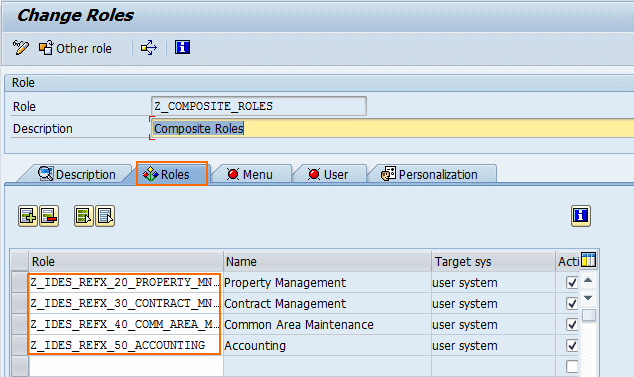 role assignment in sap transaction