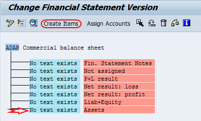 Create financial statement versions