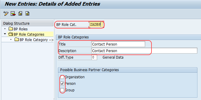 sap bp role assignment table