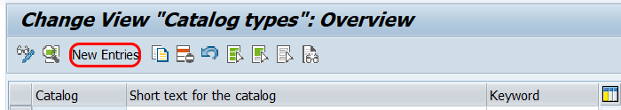 Catalog Types - new entries in SAP
