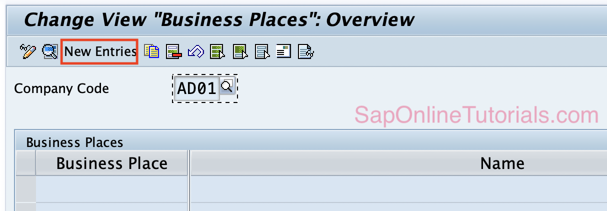 business place assignment in sap